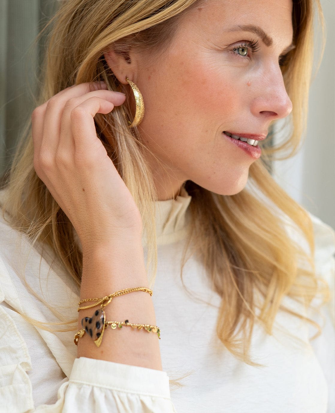 Je m'appelle Accessoires Goud / One Size Earrings Aurelia | Goud