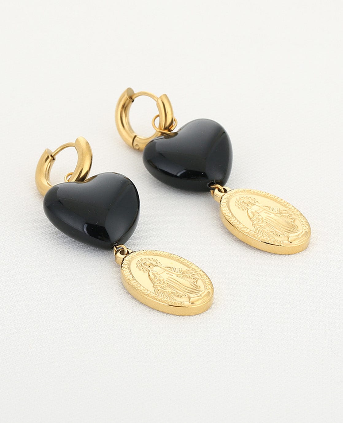 Je m'appelle Accessoires Goud / Zwart / One Size Earrings Gilded | Goud / Zwart