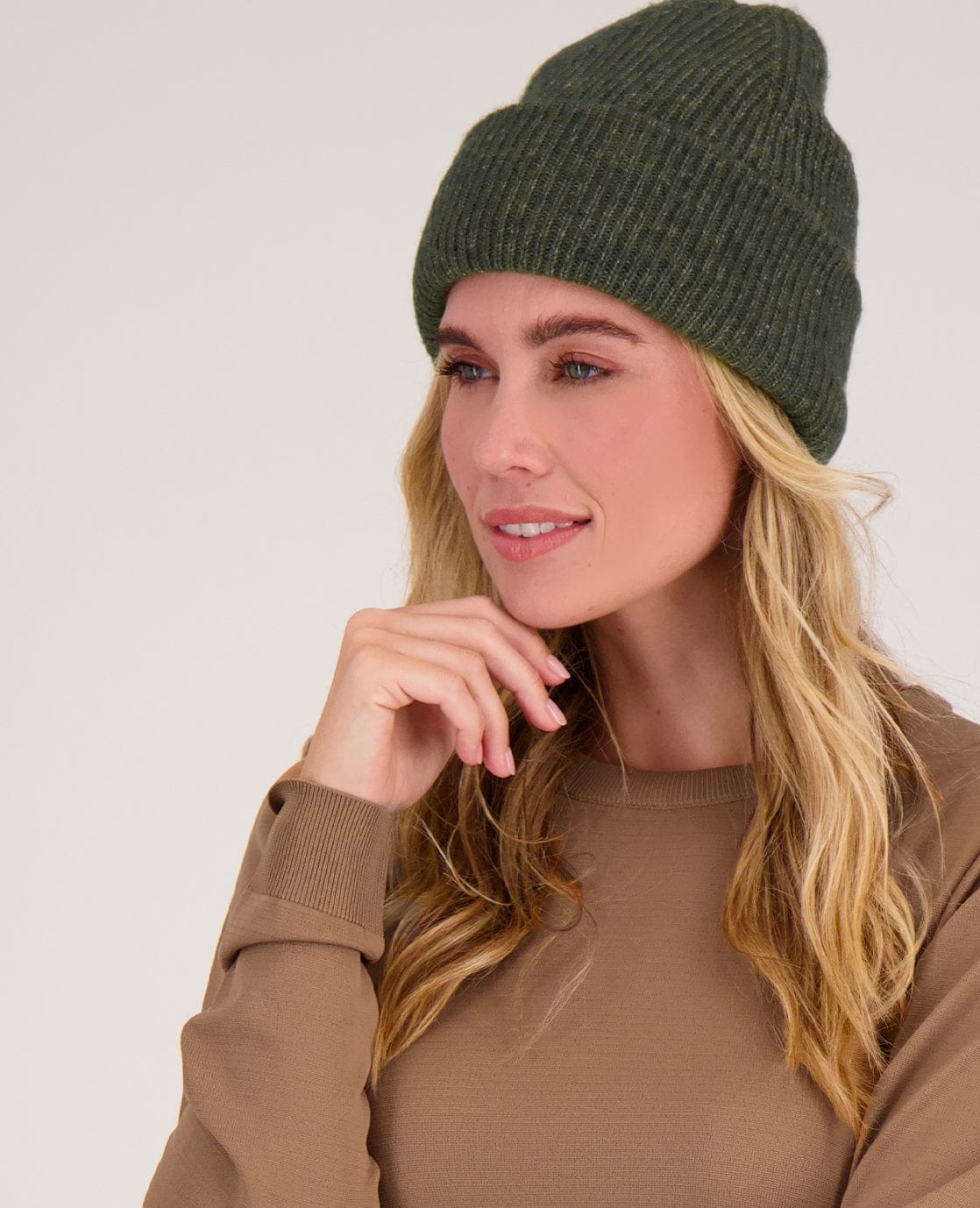 Je m'appelle Accessoires Olive Melange / One Size Muts | Olive Melange
