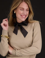 Je m'appelle Accessoires Zwart / One Size Kraagje Bow | Zwart