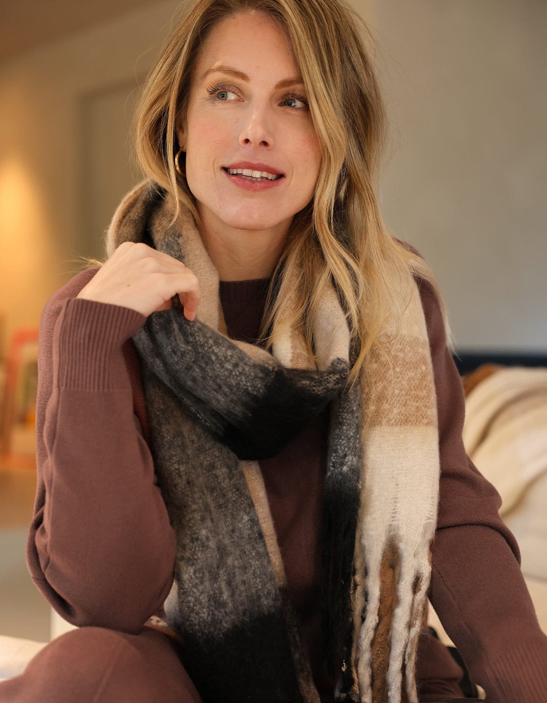 Je m'appelle Accessoires Multicolor / Beige / One Size Sjaal | Multicolor / Beige