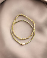 Je m'appelle Accessoires Light Olive / Gold / One Size Bracelet | Light Olive / Gold