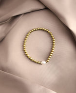 Je m'appelle Accessoires Goud / One Size Bracelet Pearl | Goud