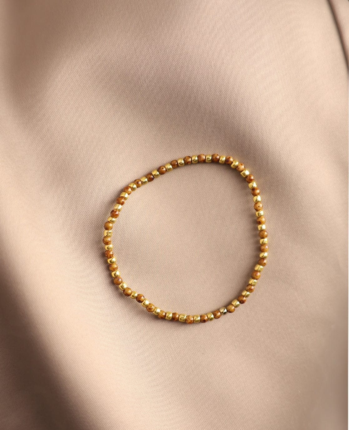 Je m'appelle Accessoires Hazelnut Brown / Gold / One Size Bracelet | Hazelnut Brown / Gold