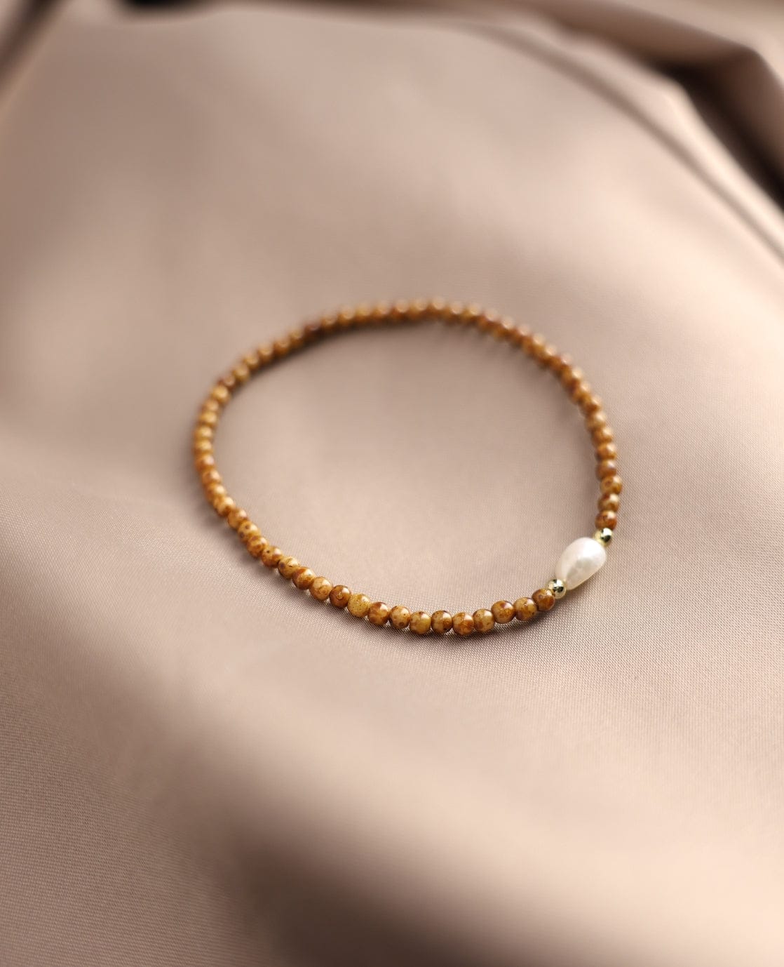 Je m'appelle Accessoires Hazelnut Brown / One Size Bracelet Pearl | Hazelnut Brown