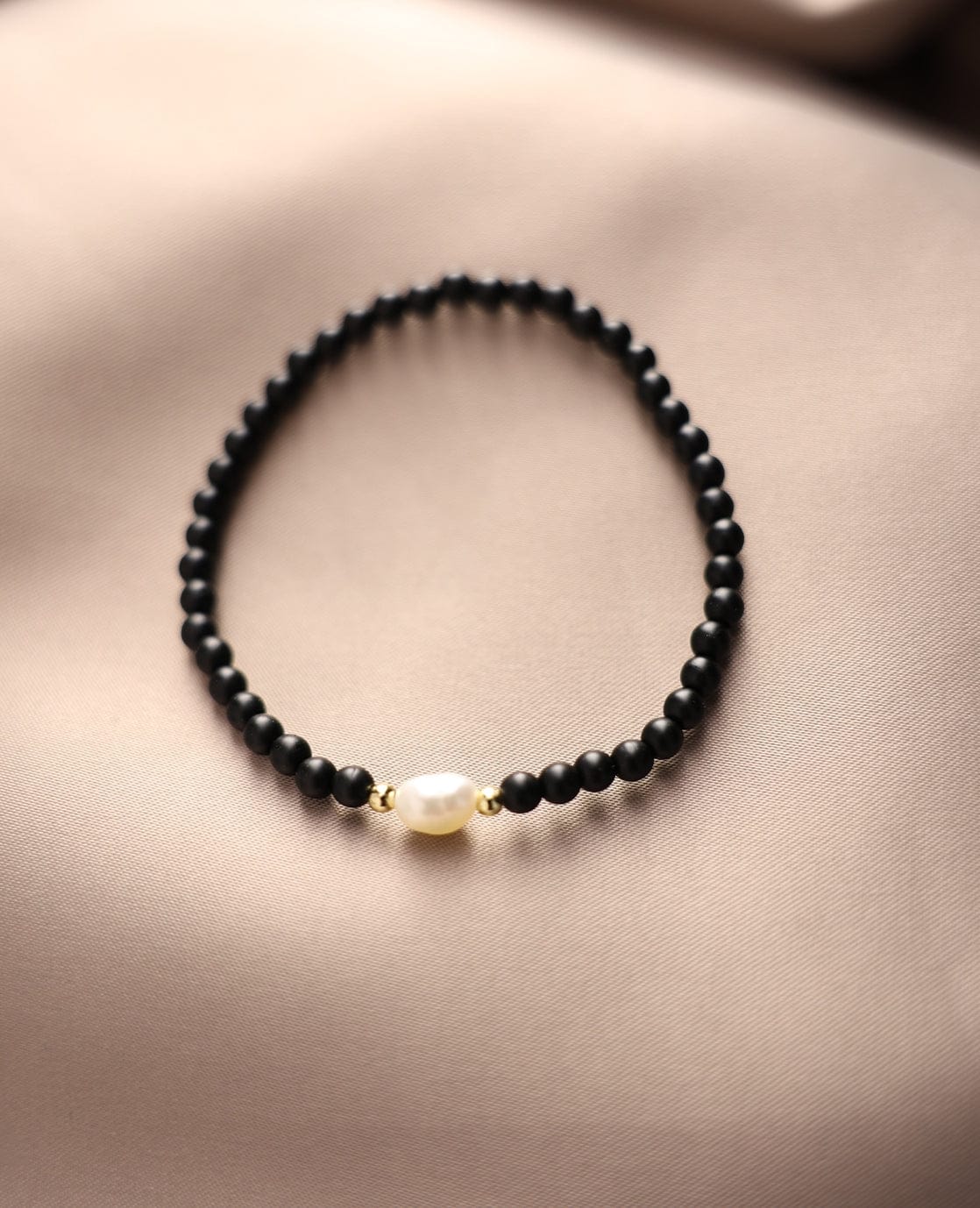 Je m'appelle Accessoires Zwart / One Size Bracelet Pearl | Zwart