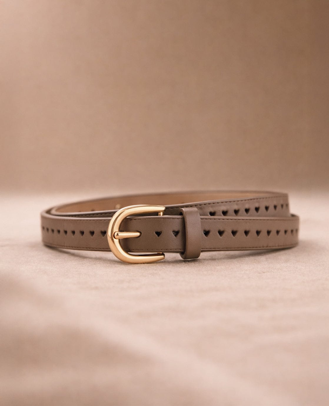 Je m'appelle Accessoires Taupe / One Size Belt Hearts | Taupe