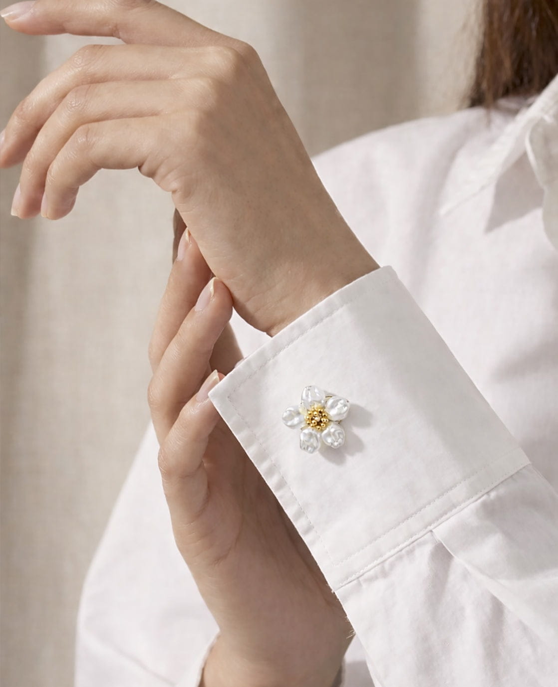 Je m'appelle Accessoires Pearl White / One Size Button Cover | Pearl White