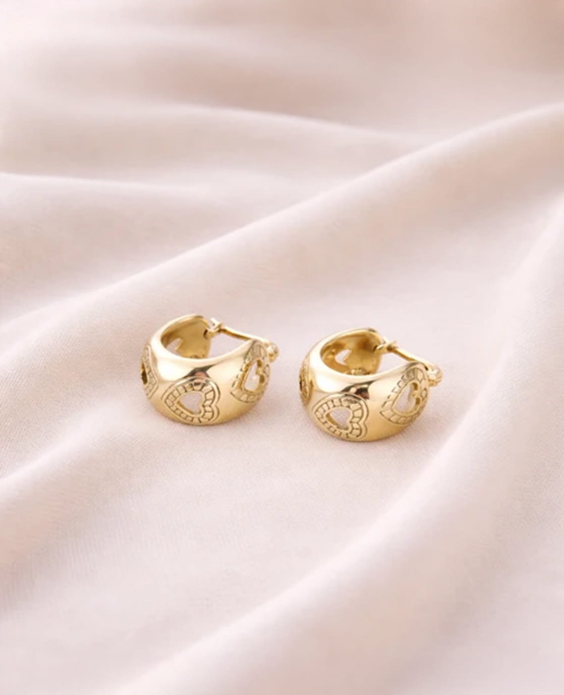 Je m'appelle Accessoires Goud / One Size Earrings Hearts | Goud