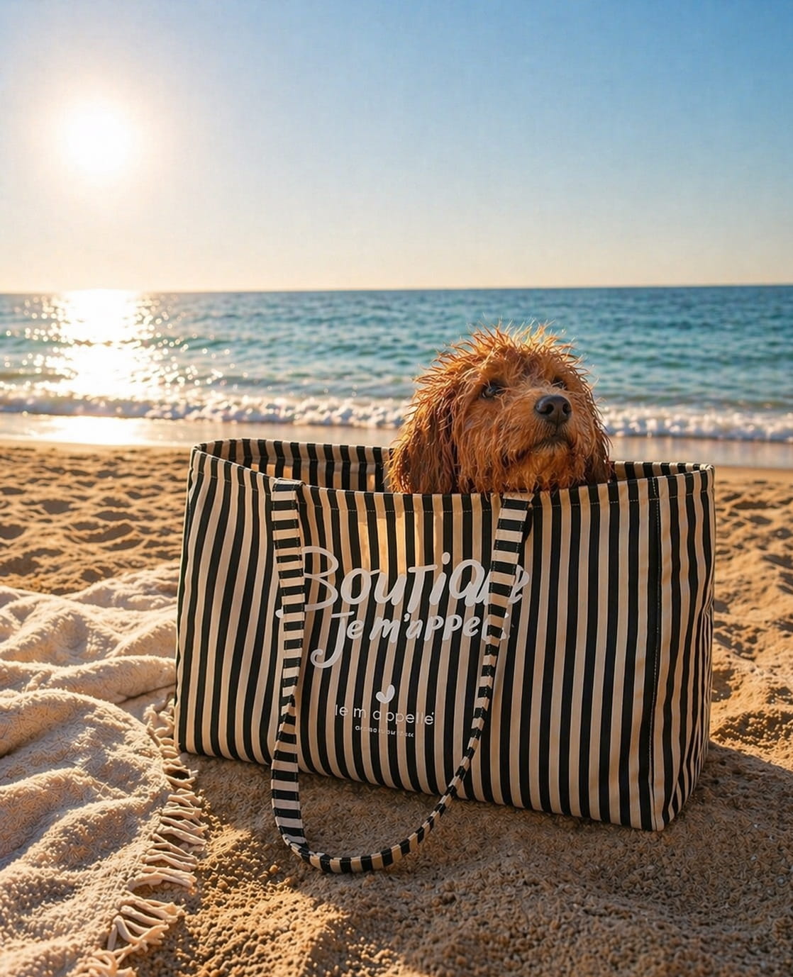 Je m'appelle Accessoires Zwart / Wit / One Size Leisure Bag | Zwart / Wit