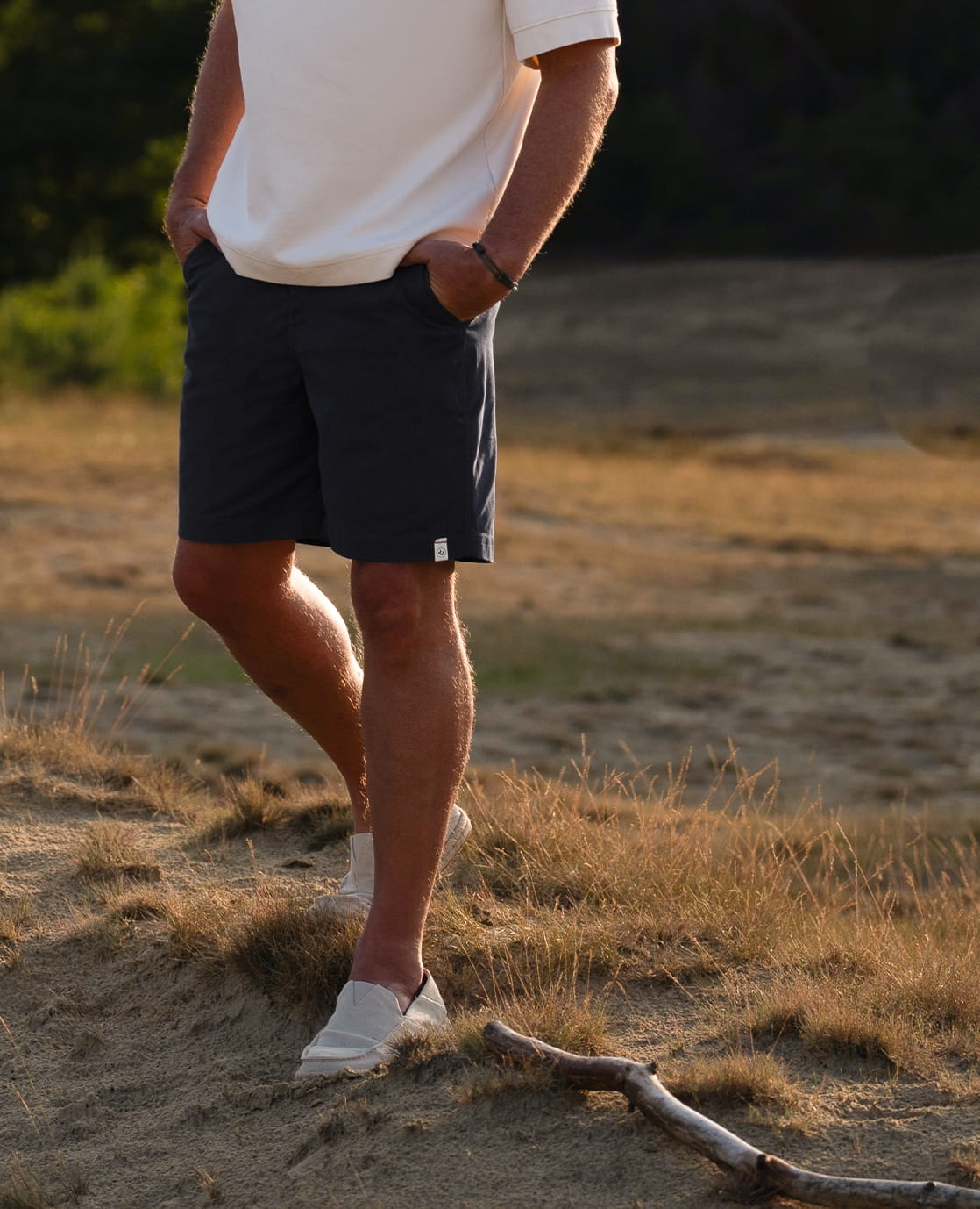 Je m'appelle Broeken Short Homme Buttons | Zwart