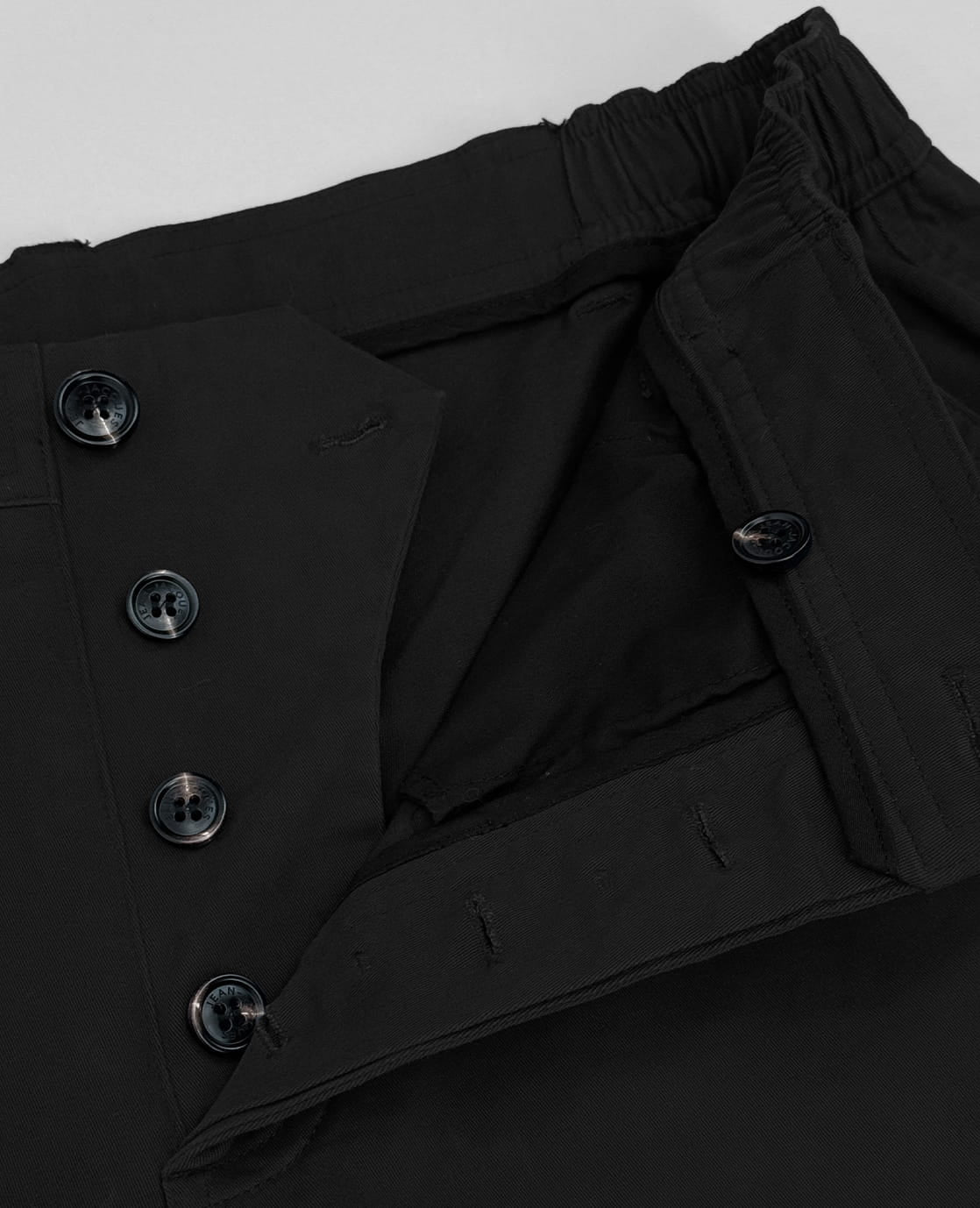 Je m'appelle Broeken Short Homme Buttons | Zwart