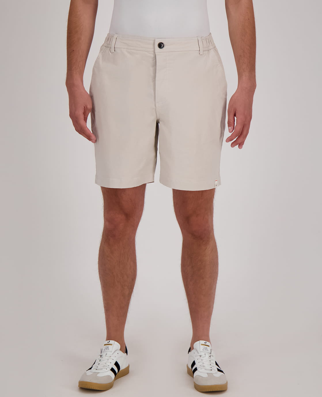 Je m'appelle Broeken Greige / M Short Homme Buttons | Greige