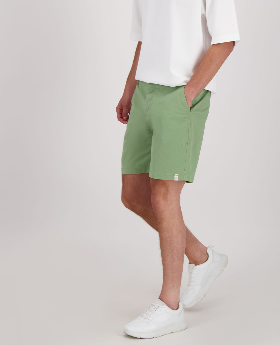 Je m'appelle Broeken Short Homme Buttons | Lichtgroen