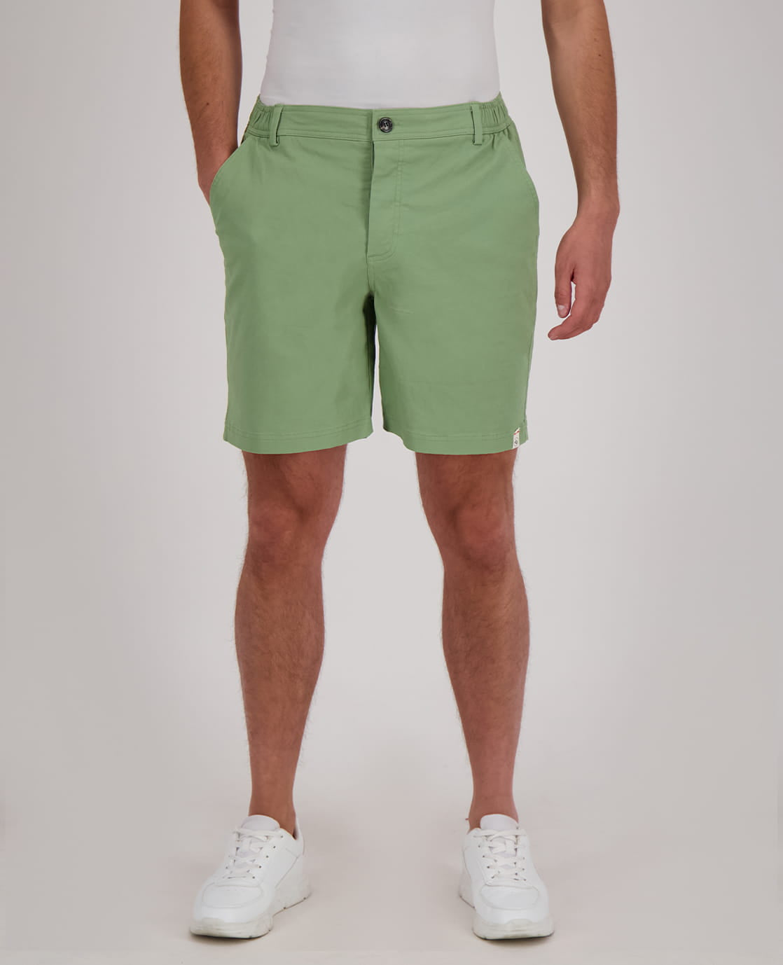 Je m'appelle Broeken Lichtgroen / M Short Homme Buttons | Lichtgroen