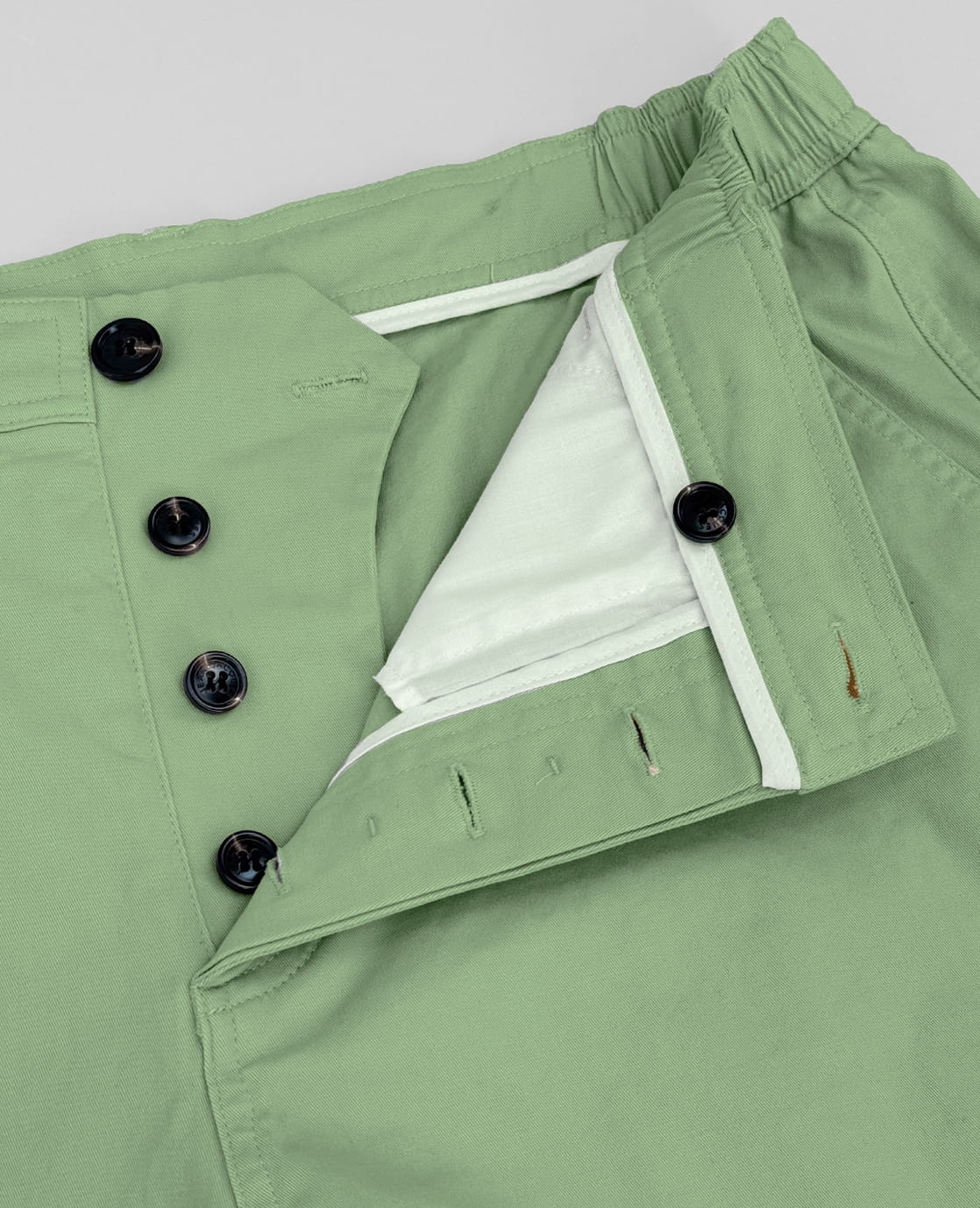 Je m'appelle Broeken Short Homme Buttons | Lichtgroen