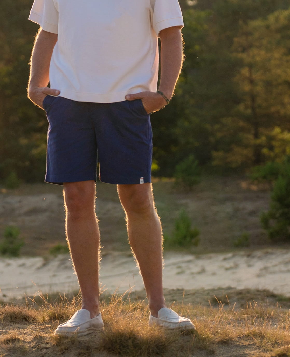 Je m'appelle Broeken Short Homme Buttons | Kobaltblauw