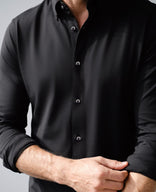 Je m'appelle Tops Button Down Shirt Homme Travel | Zwart
