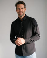 Je m'appelle Tops Zwart / XS Button Down Shirt Homme Travel | Zwart