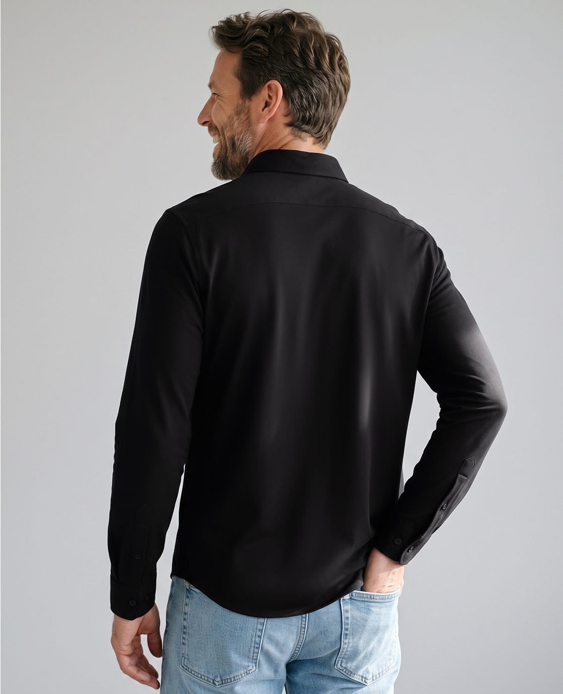 Je m'appelle Tops Button Down Shirt Homme Travel | Zwart