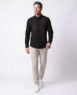 Je m'appelle Tops Button Down Shirt Homme Travel | Zwart