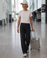 Je m'appelle Broeken Pant Straight Travel | Zwart