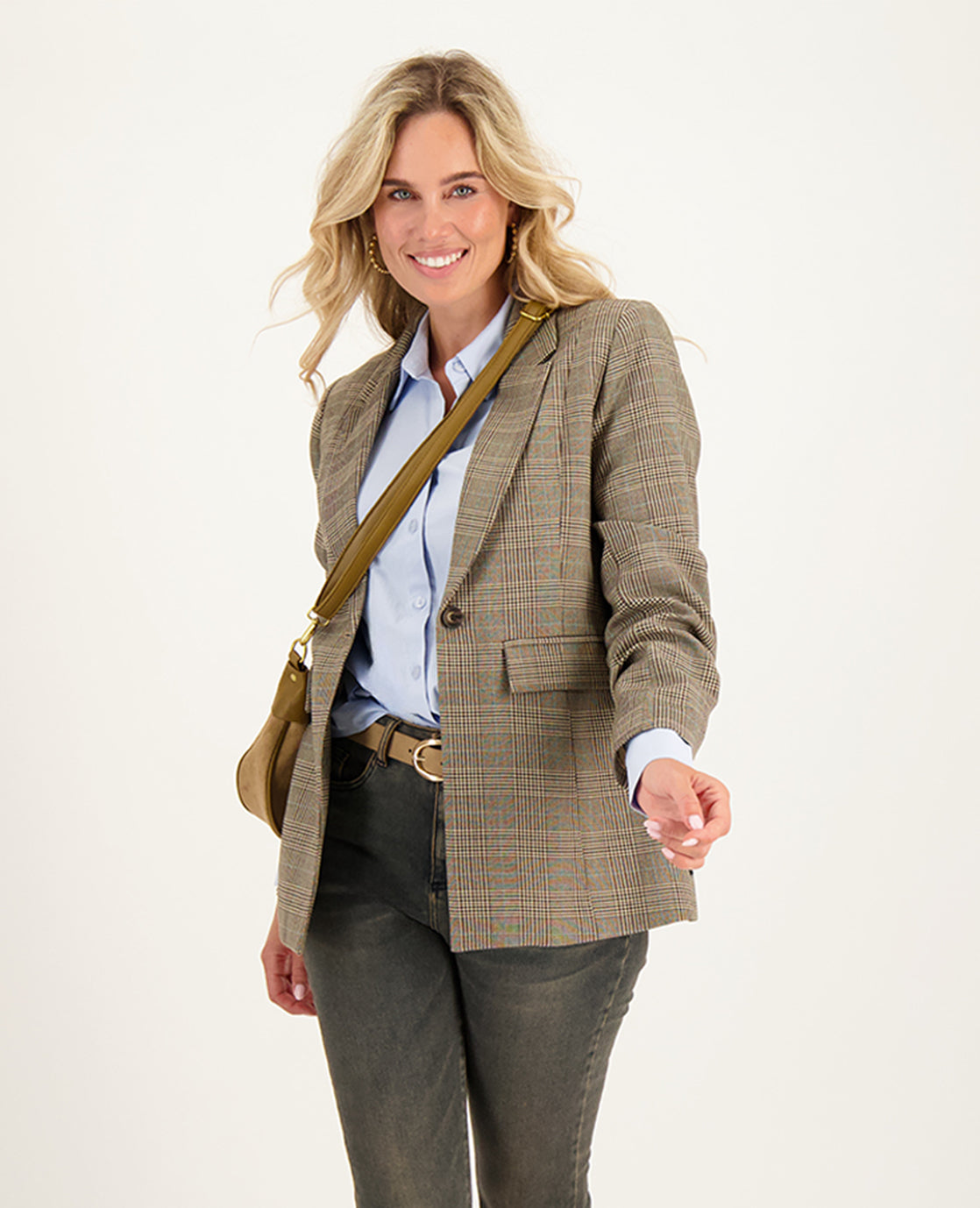 Blazer Straight | Multicolor Dark Greige / Brown