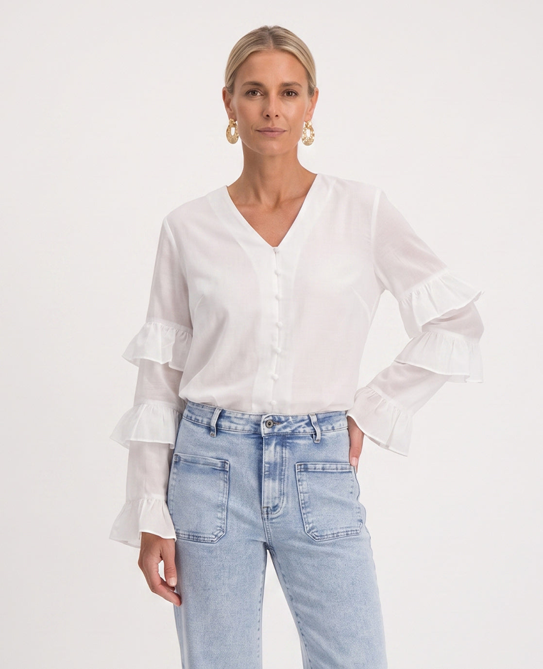 Blouse Ruffle | Off White