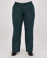 Je m'appelle Broeken Pant Straight Satin | Peacock Green