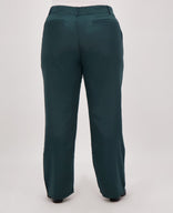 Je m'appelle Broeken Pant Straight Satin | Peacock Green