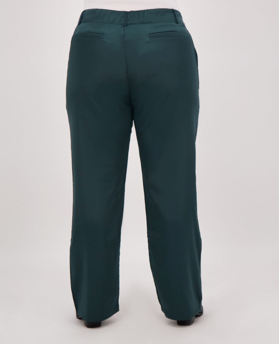 Je m'appelle Broeken Pant Straight Satin | Peacock Green