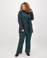 Je m'appelle Broeken Pant Straight Satin | Peacock Green