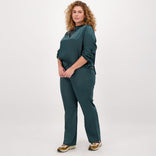 Je m'appelle Broeken Pant Straight Satin | Peacock Green