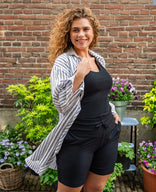 Je m'appelle Jurken Blousedress Alice | Zwart/Wit