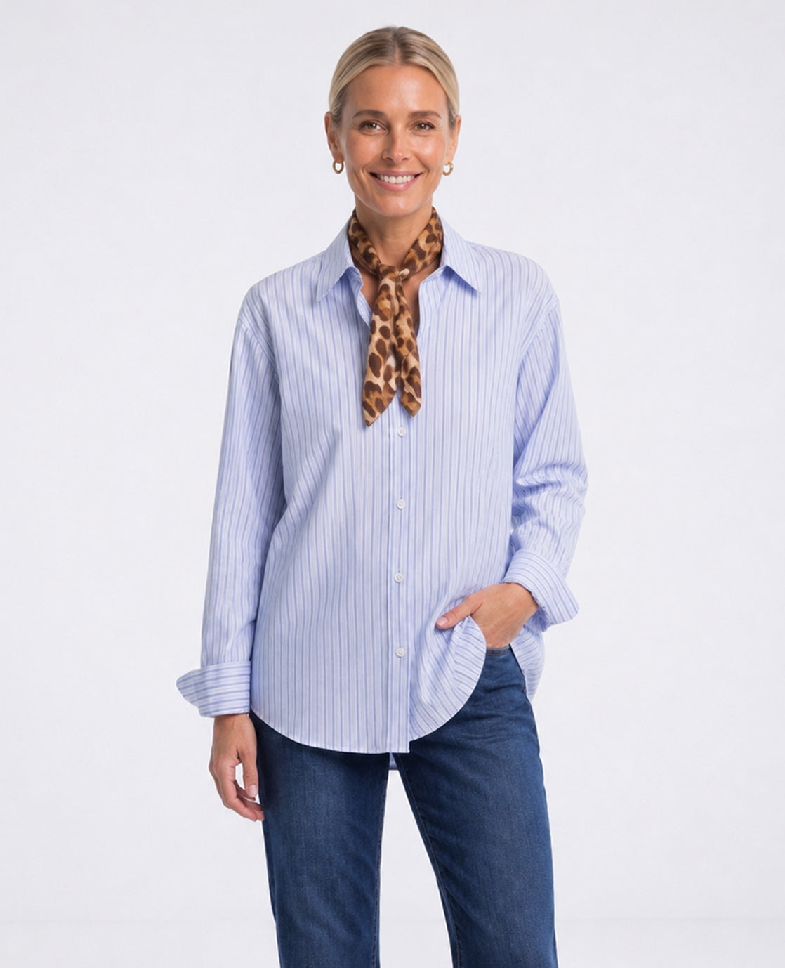 Blouse Sylah | Multicolor / Lichtblauw