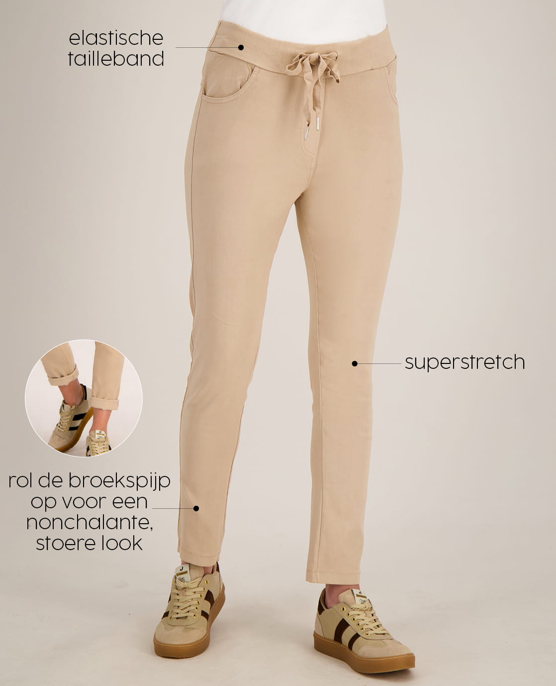 Je m'appelle Broeken Pant Summer Superstretch | Sahara