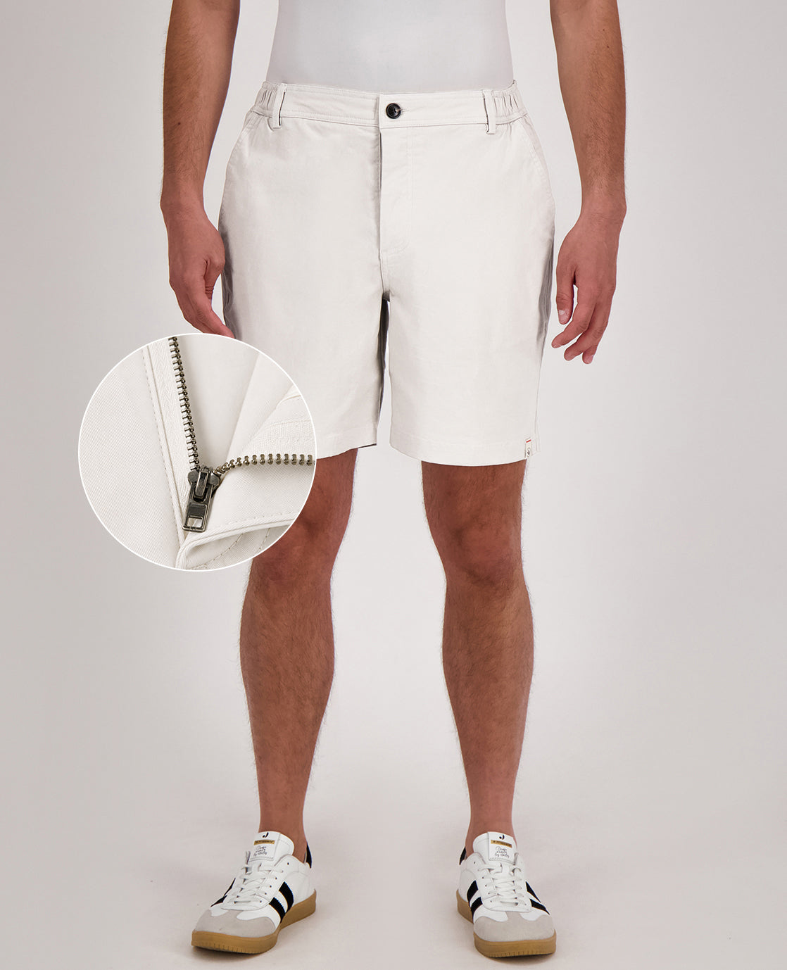 Short Homme Zipper | Antibes White