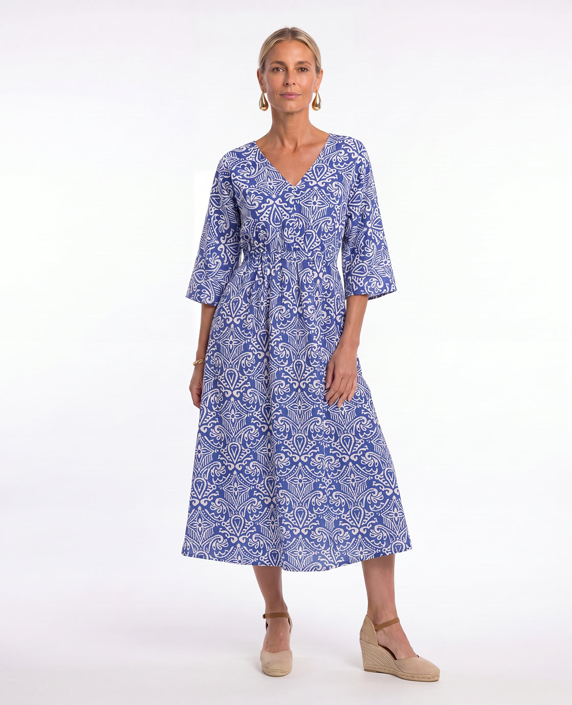 Robe Bizou | Paris Blue/Ecru