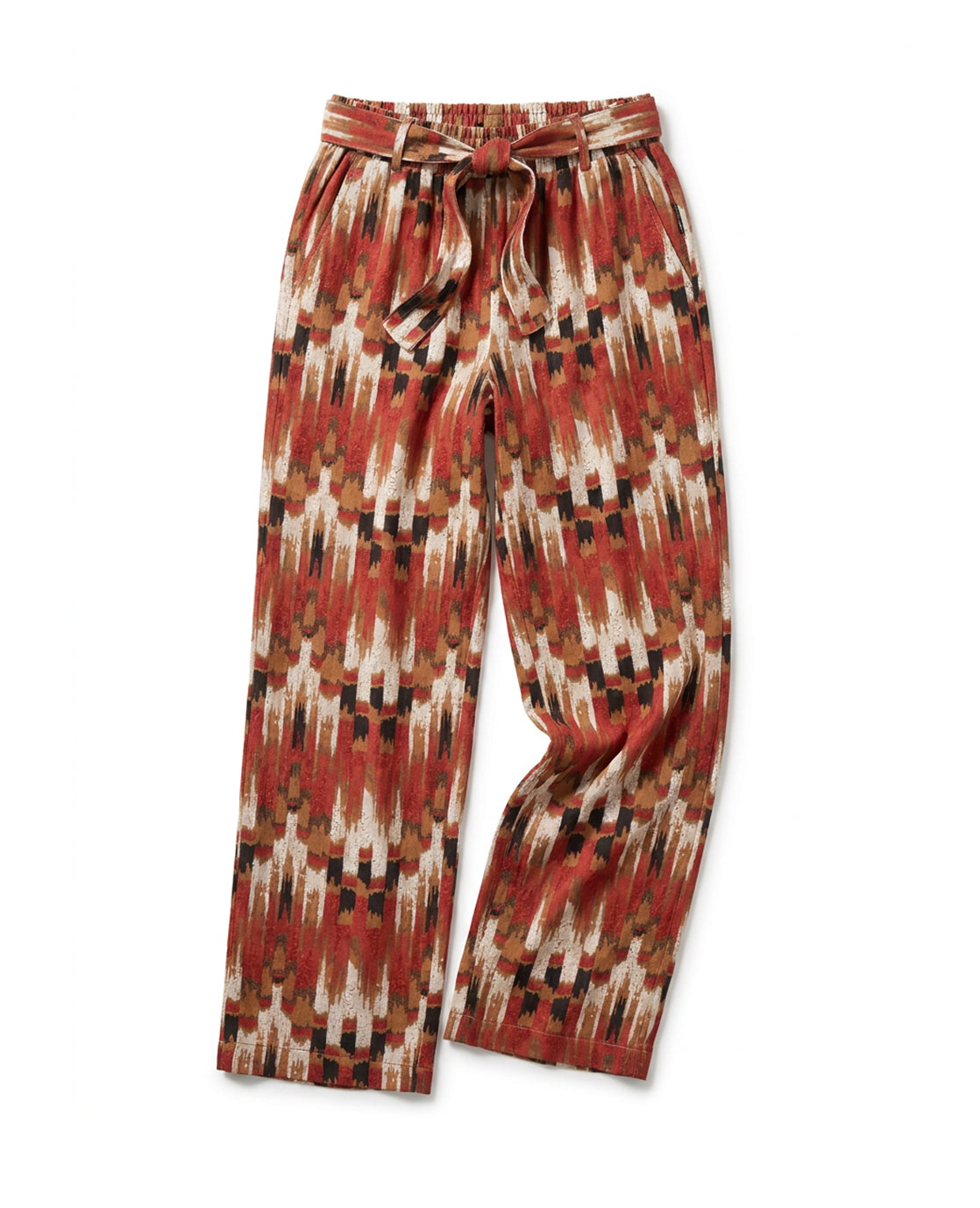 Pant Straight | Multicolor / Rood