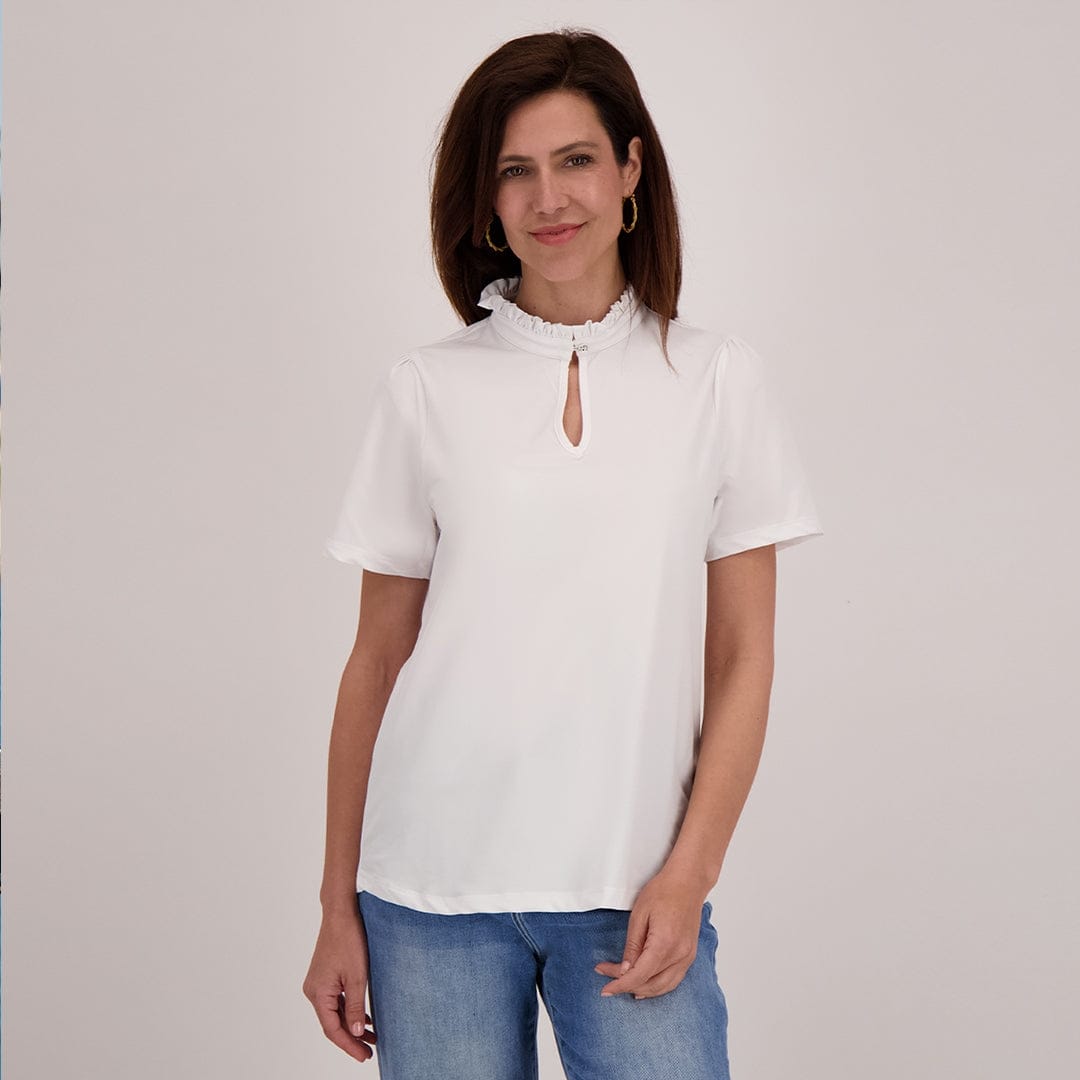 Je m'appelle Tops Wit / XS Top Ruche Travel | Wit