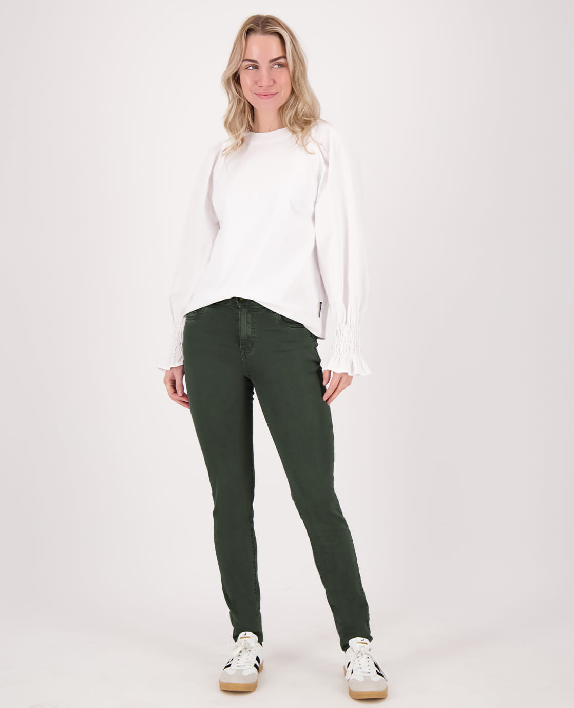 Je m'appelle Broeken Pant Luna Superstretch Denim | Forest Green