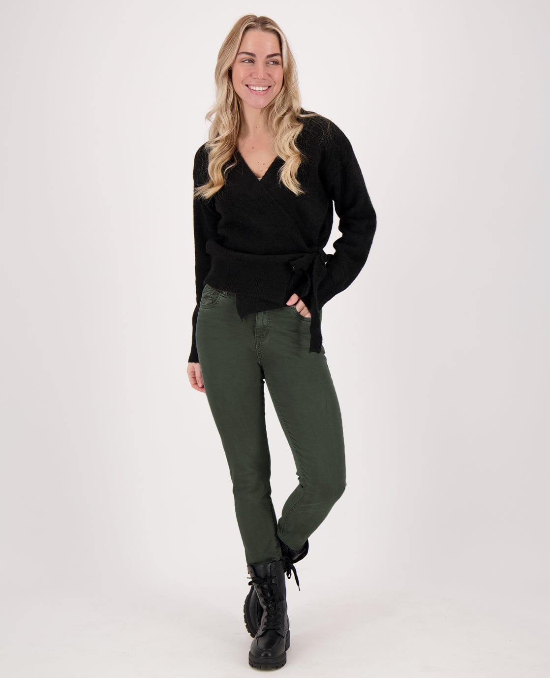 Je m'appelle Broeken Forest Green / XS / (30'') Pant Luna Superstretch Denim | Forest Green