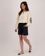 Je m'appelle Broeken Short Chino Travel | Zwart