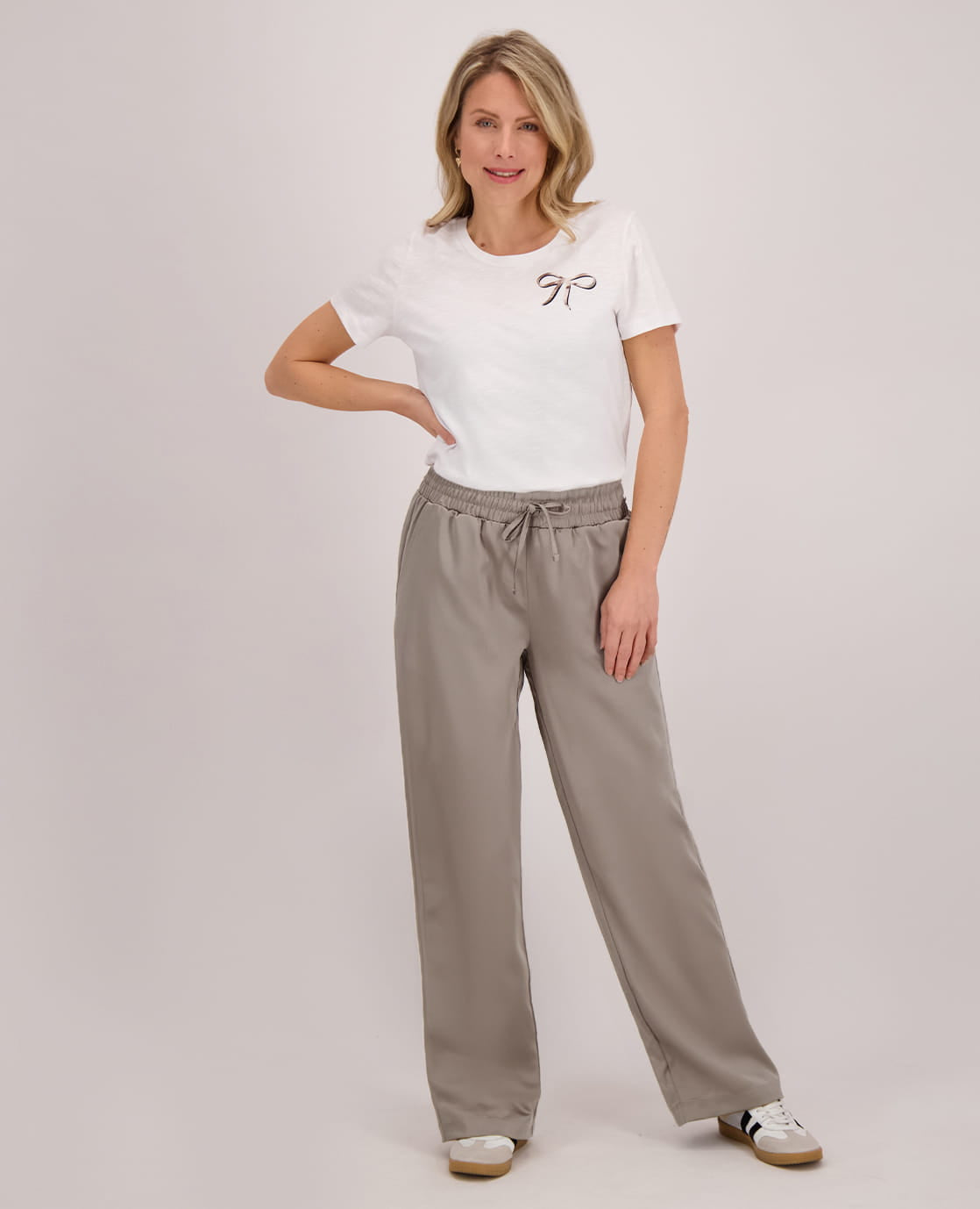 Je m'appelle Broeken Pant Satin Straight | Taupe