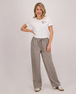 Je m'appelle Broeken Pant Satin Straight | Taupe