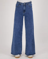 Je m'appelle Broeken Pant Wide Leg Straight Denim | Dark Denim