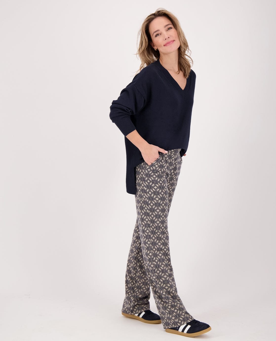 Je m'appelle Broeken Pant Ivy | Dark Greige/Navy