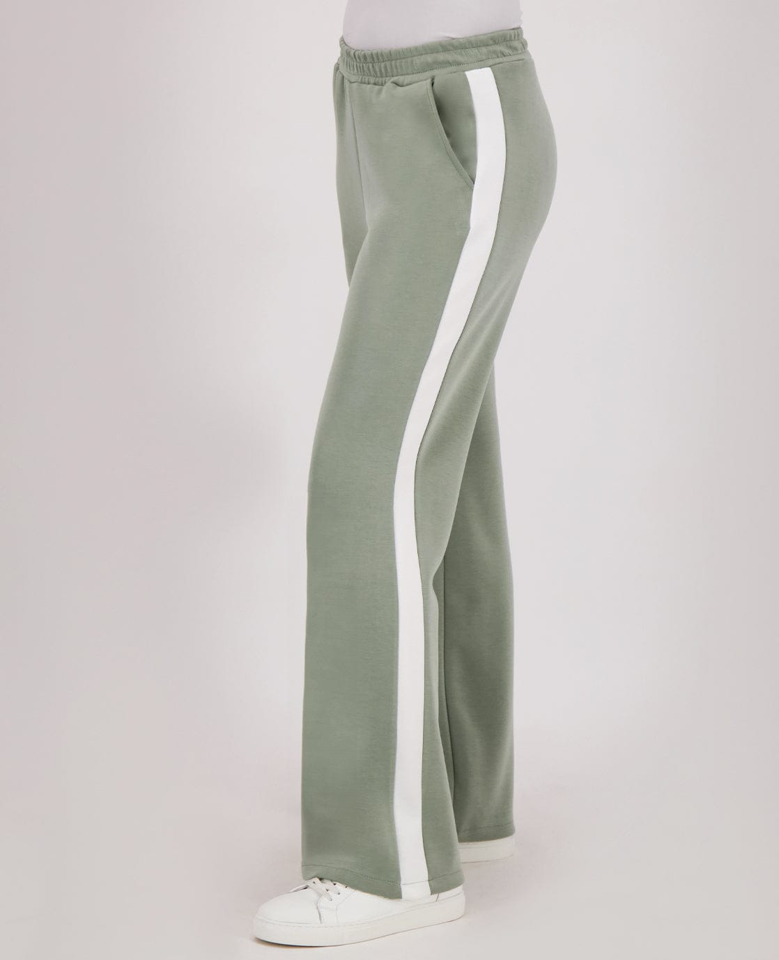 Je m'appelle Broeken Pant Fenna | Sage Green/Off White