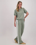 Je m'appelle Broeken Pant Fenna | Sage Green/Off White