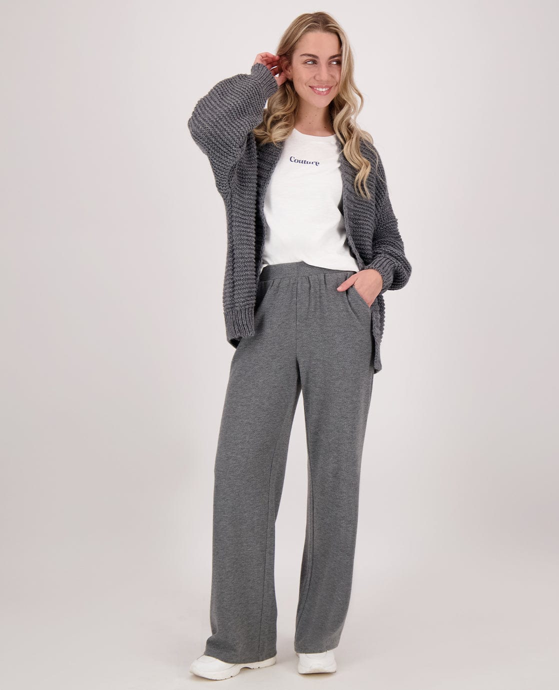 Je m'appelle Broeken Pant Straight Sandy | Grijs